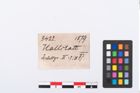 Etikett zu Bronzebrillenfibel (NHMW-PRAE-003422)